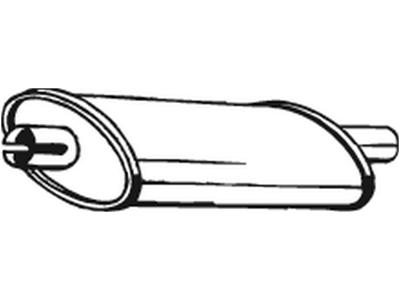 Centre Muffler, See accessories list for additionally required parts:  