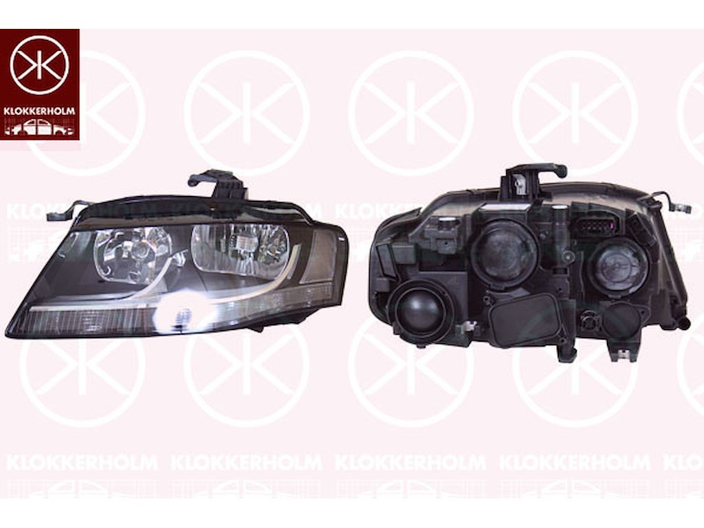 Headlight, H7/H7, with motor for headlamp levelling, Right, Illuminance [lx]: 20