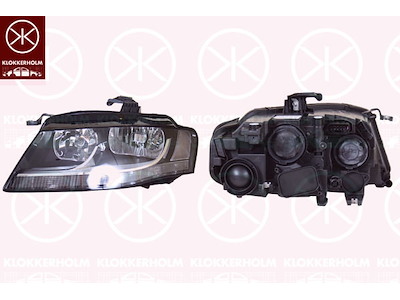 Headlight, H7/H7, with motor for headlamp levelling, Left, Illuminance [lx]: 20