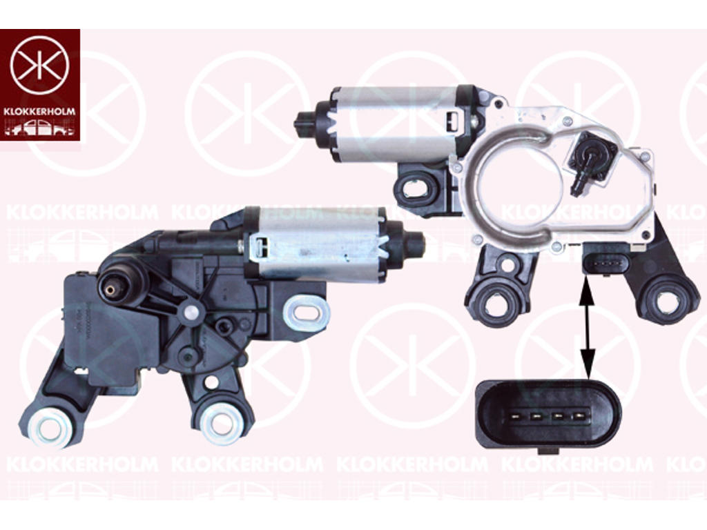 Wiper Motor, Rear, Voltage [V]: 12