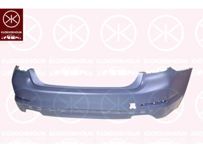Bumper, w/primer, Rear, with holes for trim/protective strip, with mounting parts