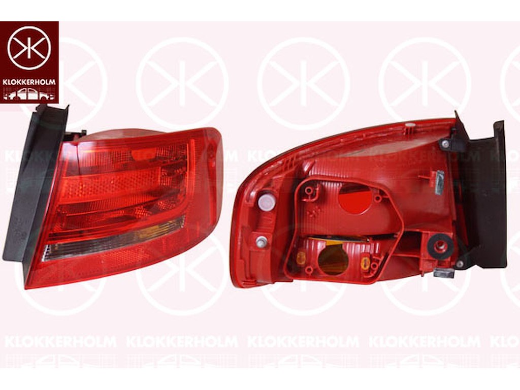 Tail Light Assembly, without bulb holder, Right, Outer section