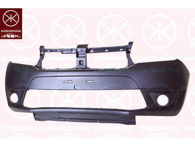 Bumper, Partial primed, Front, with hole(s) for fog lights, Trim Level: Stepway