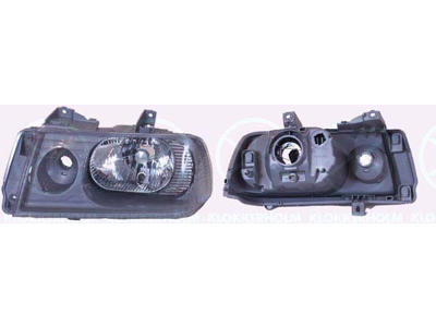 Headlight, H4, for vehicles with headlight levelling, without bulb holder, Left, Illuminance [lx]: 20