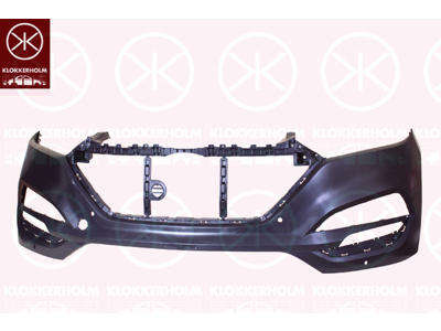 Bumper, Front, Smooth, black