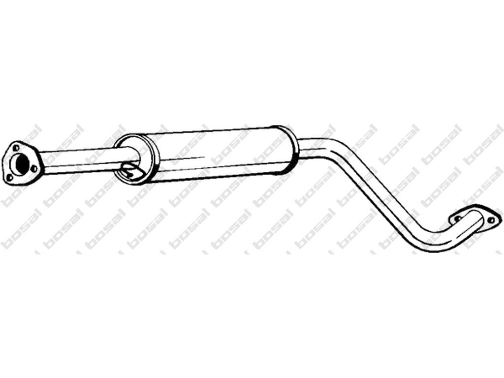 Centre Muffler, See accessories list for additionally required parts:  
