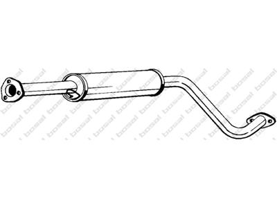 Centre Muffler, See accessories list for additionally required parts:  