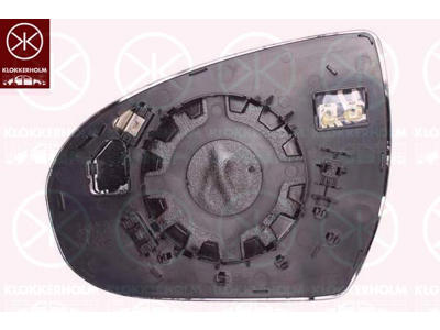 Mirror Glass, exterior mirror, Right, Heatable, Convex