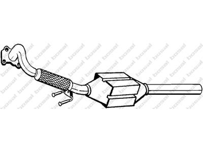 Catalytic Converter, with mounting parts, Emission Standard: Euro 2