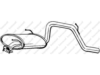 Rear Muffler, See accessories list for additionally required parts:  