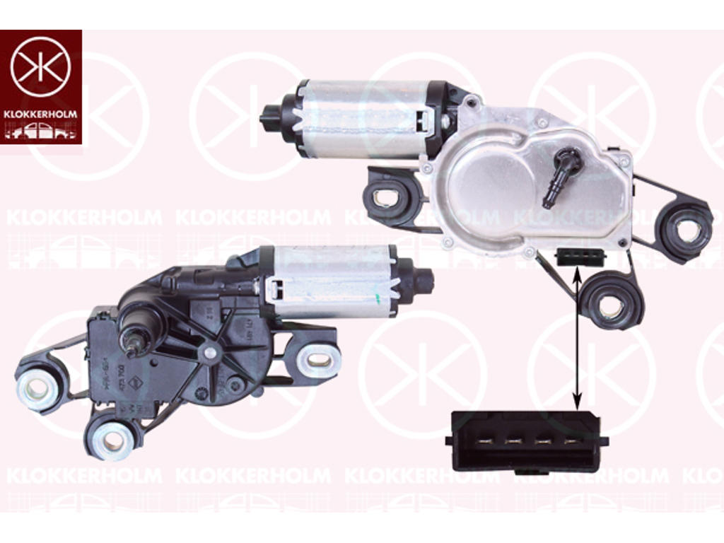 Wiper Motor, Rear, Voltage [V]: 12