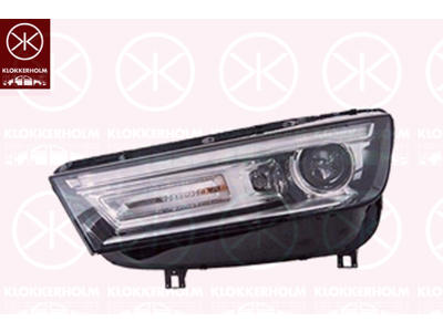Headlight, Left, Bi-Xenon, D5S, H8, PWY24W, with dynamic bending light, with daytime running light (LED), without control unit for Xenon, with motor for headlamp levelling, AL