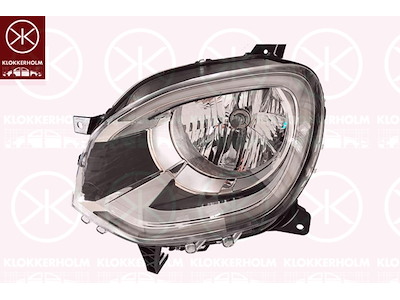 Huvudstrålkastare, Höger, Årsmodell från: 2019, H4, med varselljus (LED), utam ställmotor för lysviddsreglering