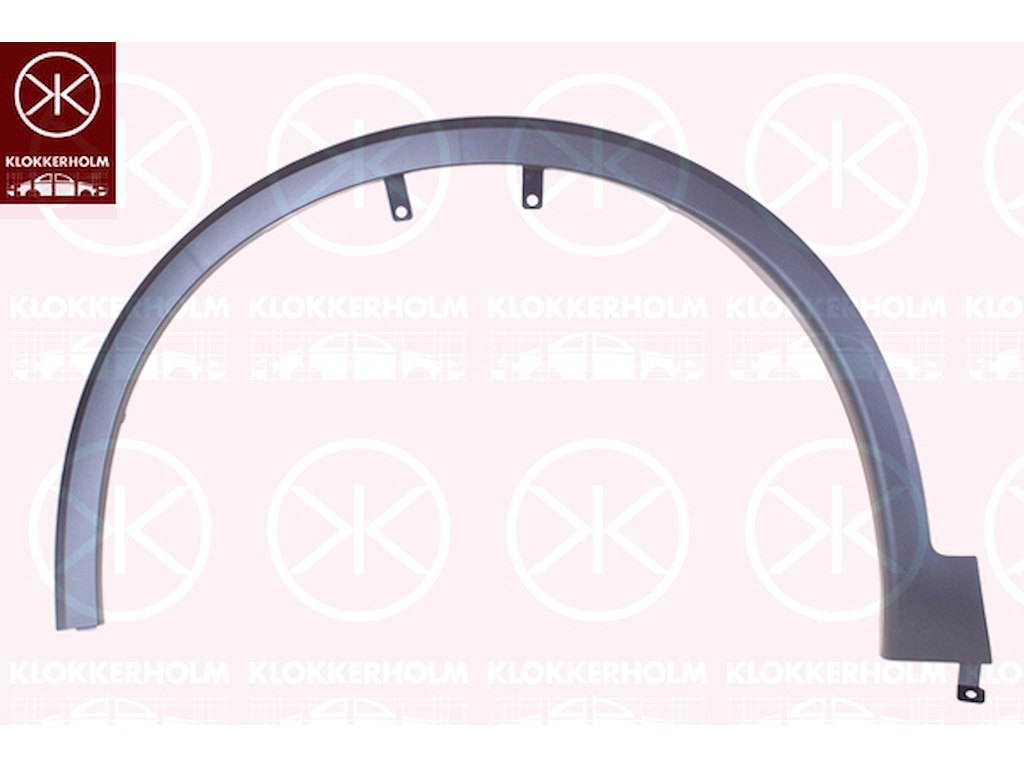 Расширение, крыло, полимерный материал, спереди справа, чaрный