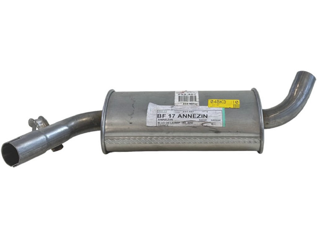Centre Muffler, See accessories list for additionally required parts:  