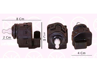 Actuator, headlight levelling, Electric, Connector Shape: oval, Width [mm]: 28, Hella-type