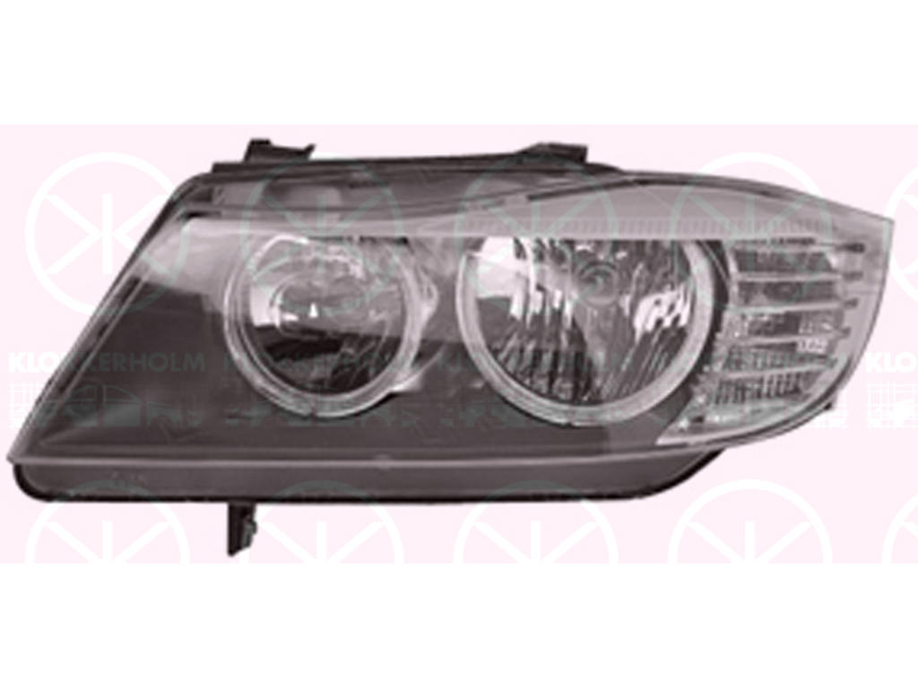 Headlight, H7/H7, with motor for headlamp levelling, Valeo, Right, Illuminance [lx]: 20