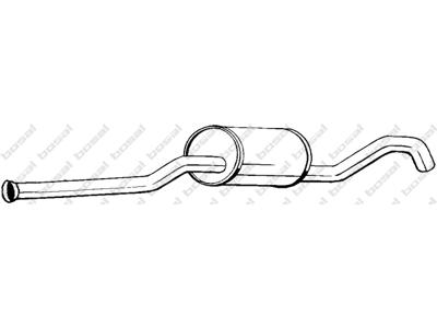 Centre Muffler, See accessories list for additionally required parts:  