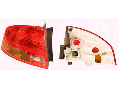 Tail Light Assembly, without bulb holder, Left, Outer section