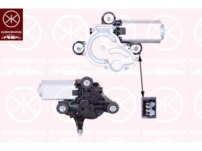 Wiper Motor, Rear, Voltage [V]: 12