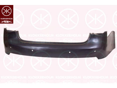 Bumper, w/primer, Rear, with hole(s) for park distance control