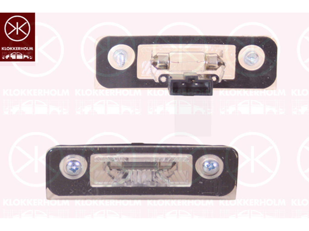 Licence Plate Light, with bulb holder
