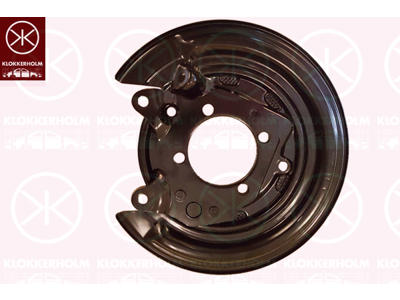 Bromssköld, Bakaxel höger, för bromsskivediameter [mm]: 258, Diameter 1/diameter 2 [mm]: 280 / 75