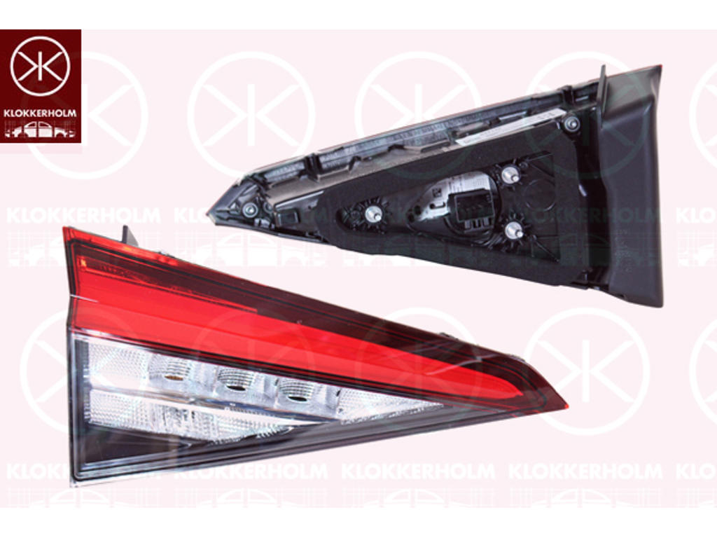 Kombinationsbackljus, Höger, innerdel, LED, Valeo