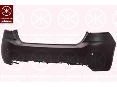 Bumper, w/primer, Rear, with hole(s) for park distance control