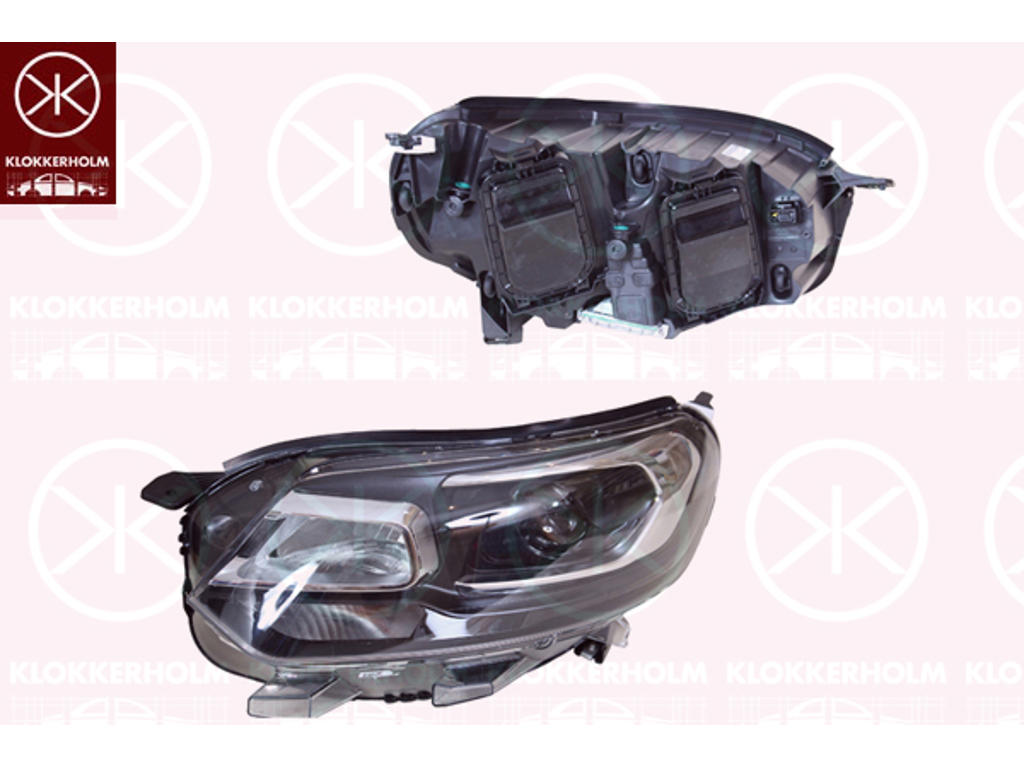 Headlight, LED, Left, with motor for headlamp levelling, Varroc