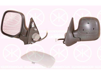 Exterior Mirror, w/primer, for electric mirror adjustment, Convex, Heatable, Left
