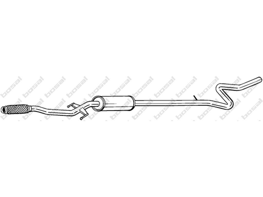 Centre Muffler, See accessories list for additionally required parts:  