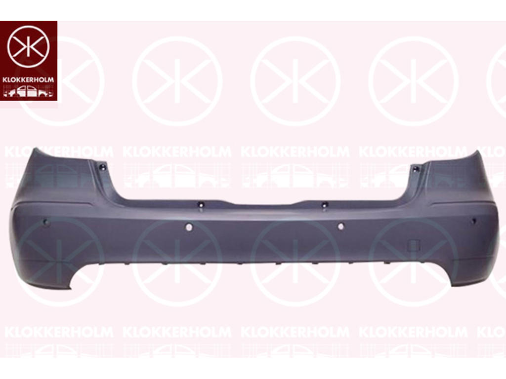 Bumper, w/primer, Classic, Rear, with hole(s) for park distance control
