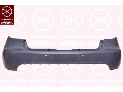Bumper, w/primer, Classic, Rear, with hole(s) for park distance control