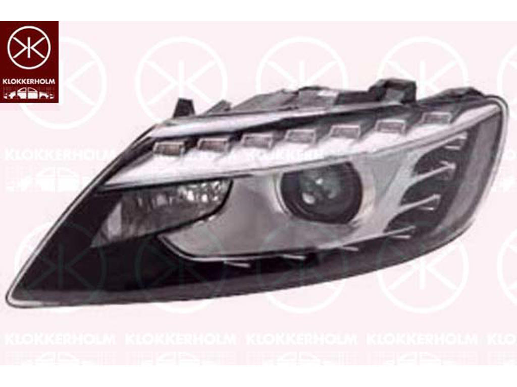 Koplamp, rechts, Belichtingssterkte [lx]: 17.5, Bi-Xenon, Met bochtcorrectielicht, Zonder stuurelement voor Xenon, Met regelmotor voor LWR, Met daglicht, Valeo