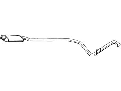 Centre Muffler, See accessories list for additionally required parts:  