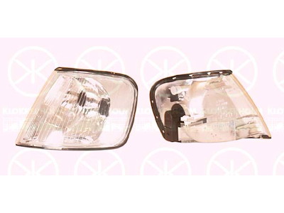 Direction Indicator, with bulb holder, white, Left