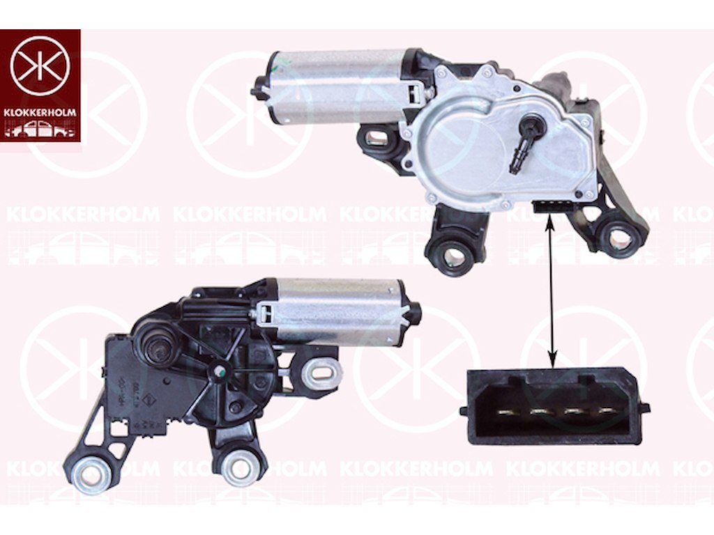 Wiper Motor, Rear, Voltage [V]: 12