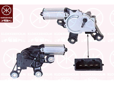 Wiper Motor, Rear, Voltage [V]: 12
