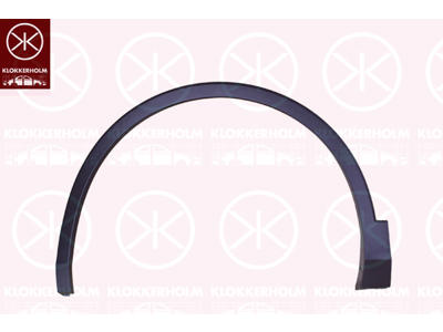 Flaring, wing, Plastic, Left Front, black