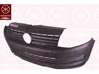 Bumper, Front, Grained, black, with hole(s) for fog lights, with hole(s) for park distance control, with hole(s) for washer nozzle