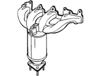 Catalytic Converter, with mounting parts, Euro 4