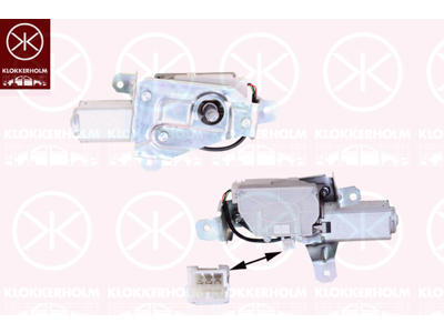 Wiper Motor, Rear, for vehicles with back doors, Voltage [V]: 12