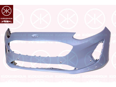Bumper, Front, w/primer, Vehicle Equipment Line/Variant: Active, with hole(s) for park distance control, Number of bores: 4