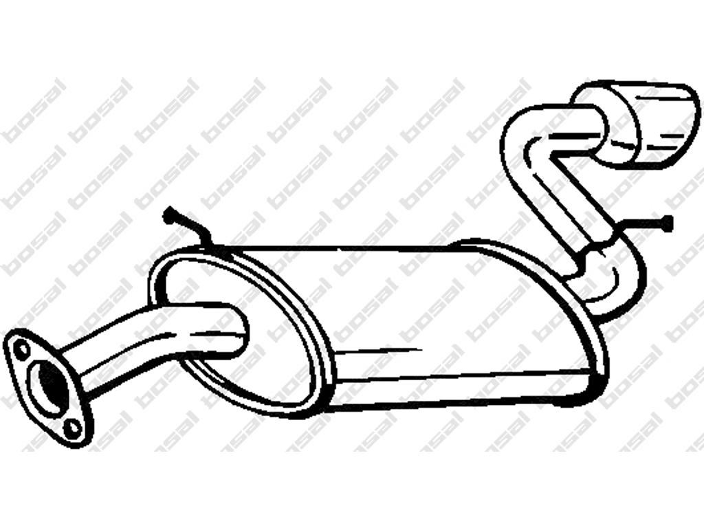 Rear Muffler, See accessories list for additionally required parts:  