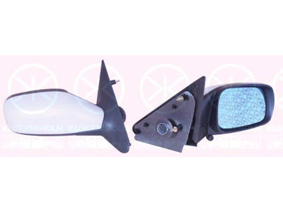 Exterior Mirror, w/primer, with thermo sensor, Blue-tinted, for electric mirror adjustment, Convex, Heatable, Right