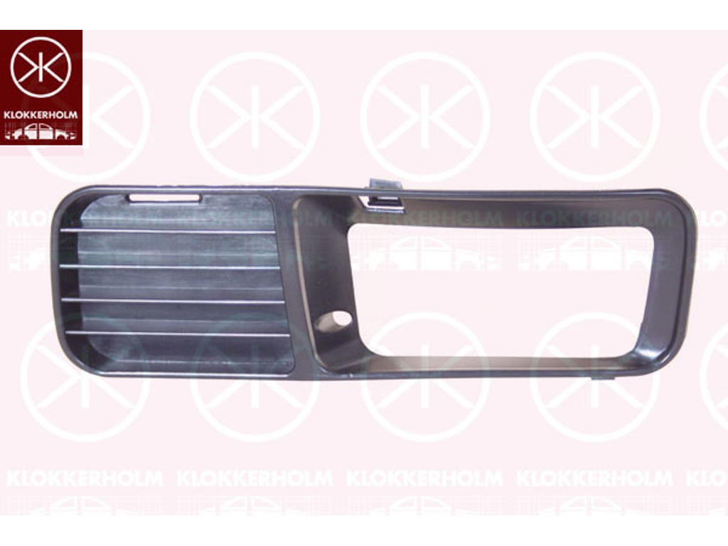 Ventilation Grilles, bumper, black, Left Front, with hole(s) for fog lights