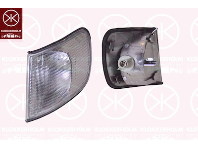 Direction Indicator, with bulb holder, white, Left