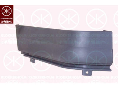 Bumper, for vehicles with tailgate, Left Rear, Upper section