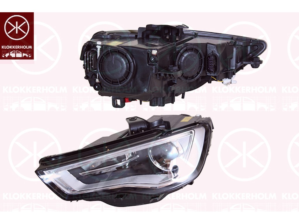 Esituli, paremal, Korpusevärv: must, Valgustatus [lx]: 17.5, Bi-Ksenoon, päevatulega (LED), koos LWR paigaldusmootoriga, ilma ksenooni juhtseadmeta